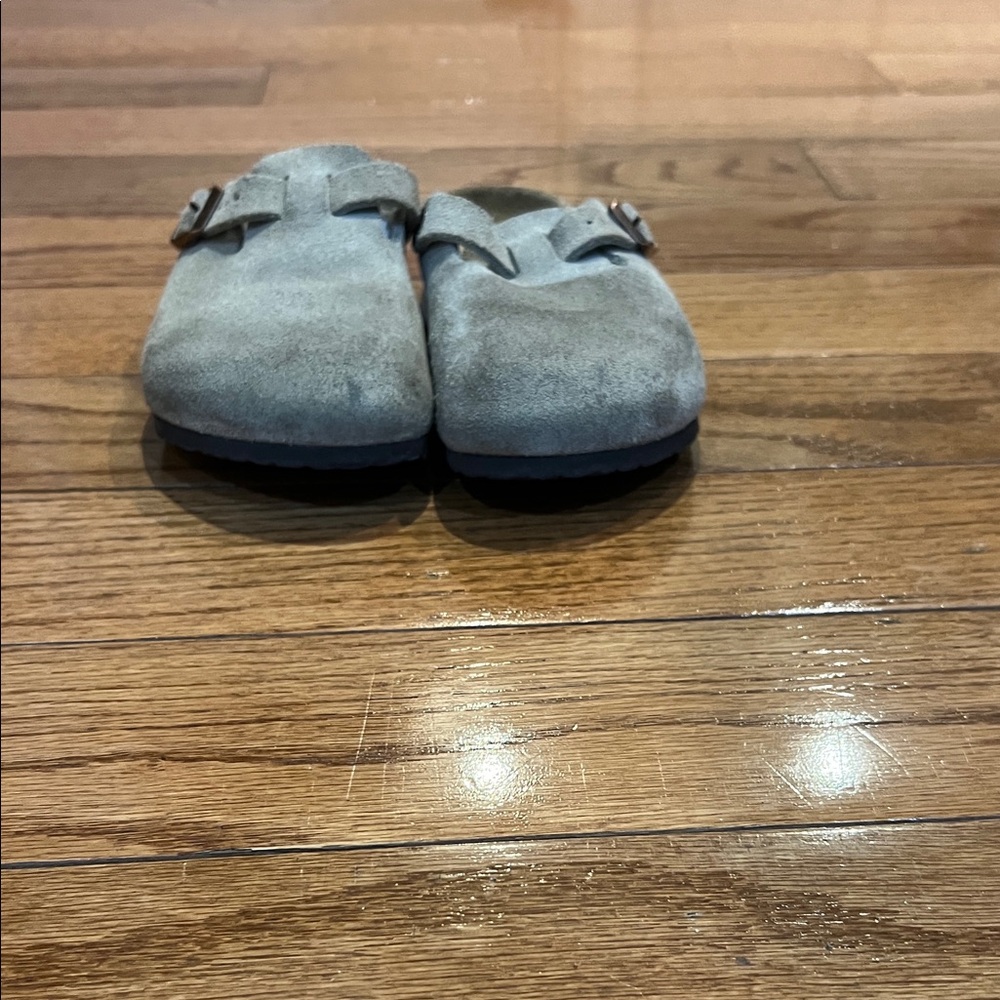 Birkenstock Gray Suede Clogs